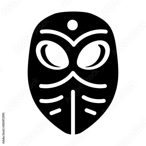 An editable glyph icon of ritual mask 