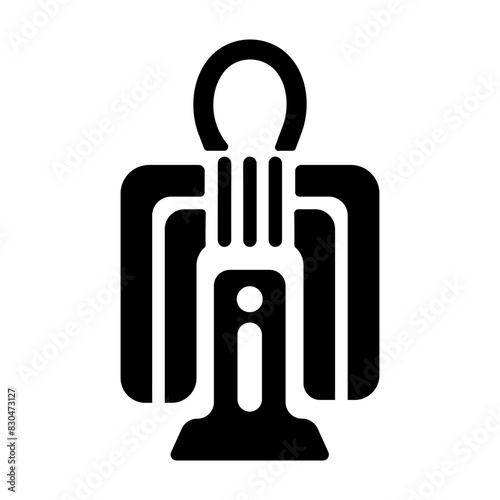 Modern filled style icon of tyet amulet 