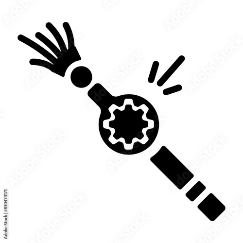 Here is a solid icon of gourd rattle 