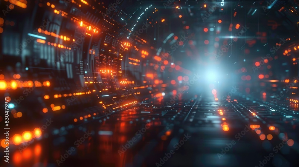 Future technology line background and light effect, cyberpunk style background material with a sense of technology Future technology line background and light effect, cyberpunk style background material with a sense of technology