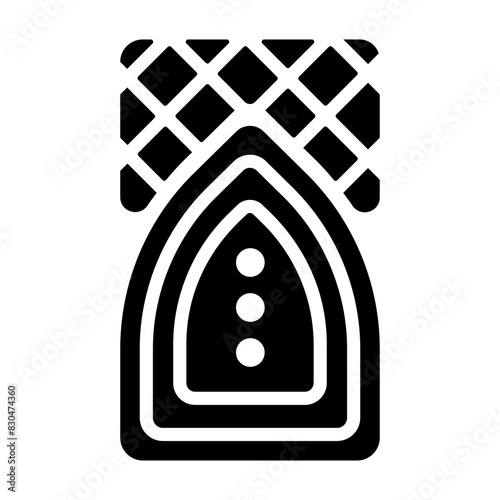 A handy solid icon of chapel glass