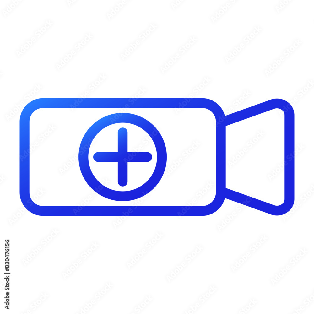add video blue gradinet icon style