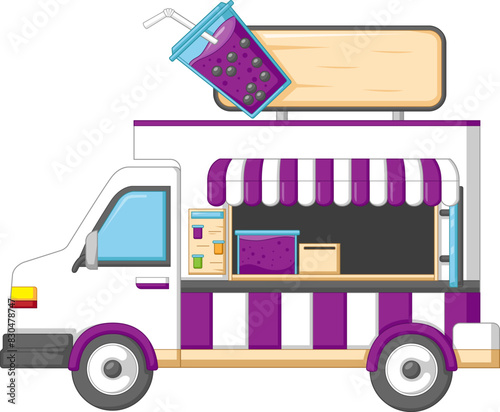 drink truck delivery fast food urban business icon
