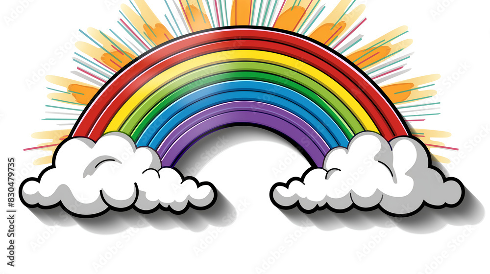 Rainbow Magic: A Flat Vector Sticker for All Occasions Rainbow Magic: A Flat Vector Sticker for All Occasions