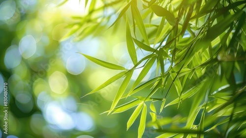 Close up of bamboo foliage