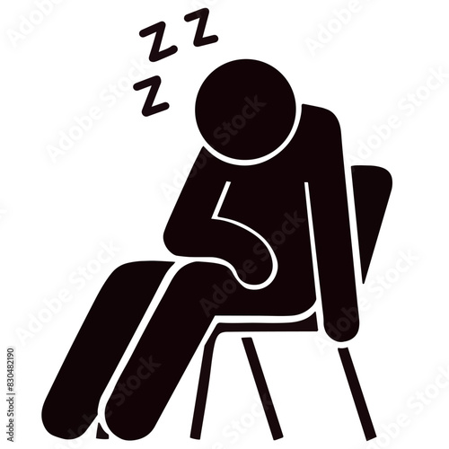 Sleepy man icon vector illustration