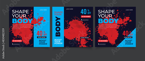 Sport and tech social media post template
