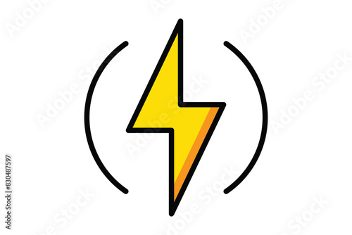 Electric icon. icon related to utilities. colored outline icon style. utilities elements vector illustration
