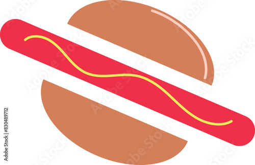 hot dog food illustration