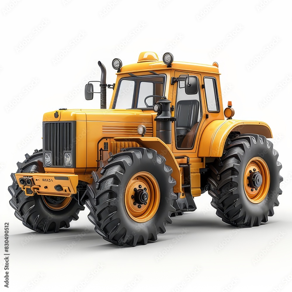 Tractor isolated on white background
