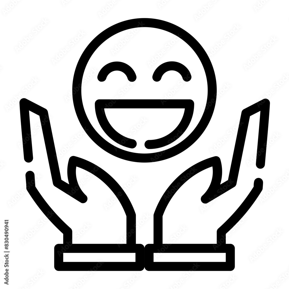 care about happiness cut line style icon care about happiness cut line style icon