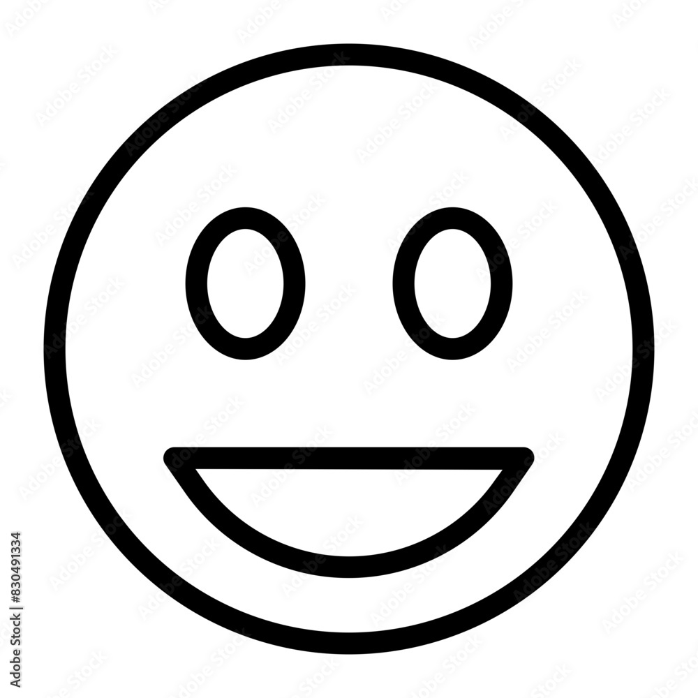 emote smiled line style icon