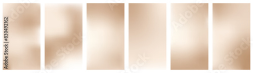 Nude Gradient. Pastel beige Backgrounds. Abstract soft backdrop. Set of banners for social media. Minimal blur wallpaper. Trendy Vector illustration.