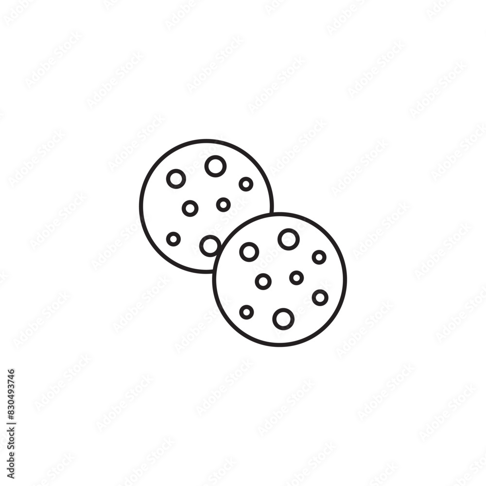 Cookies icon design with white background stock illustration
