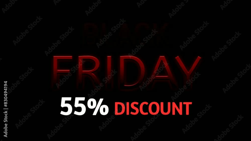 Black Friday sale 55% discount neon text animation motion graphics banner sign for promo video. Changing color Neon light Sale badge. Special offer discount tags business concept Black Friday sale 55% discount neon text animation motion graphics banner sign for promo video. Changing color Neon light Sale badge. Special offer discount tags business concept