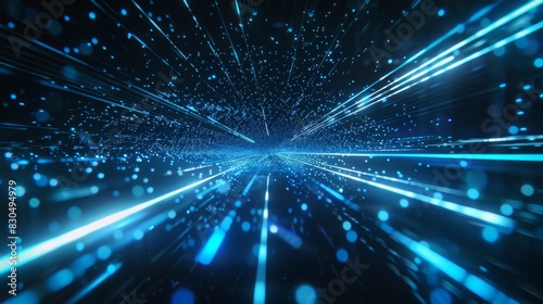 blue abstract technology background of high speed global data transfercomputing. 