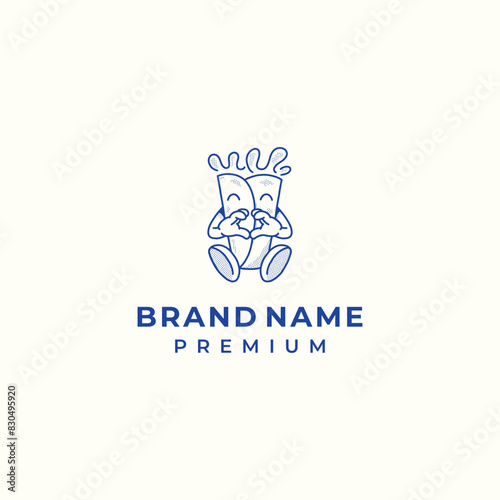 greek fast food logo vector for restaurant street food business brand