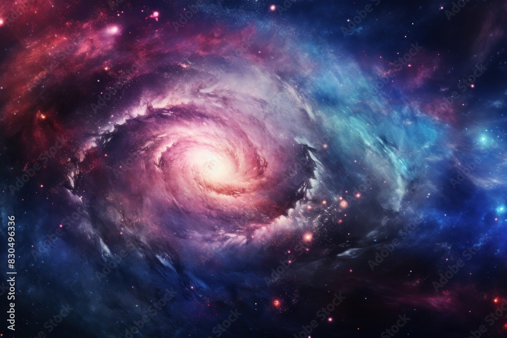 Fototapeta premium Spiral galaxy space backgrounds astronomy.