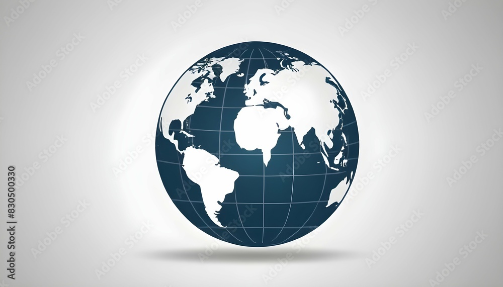 A globe with a dollar sign icon for global finance upscaled 5