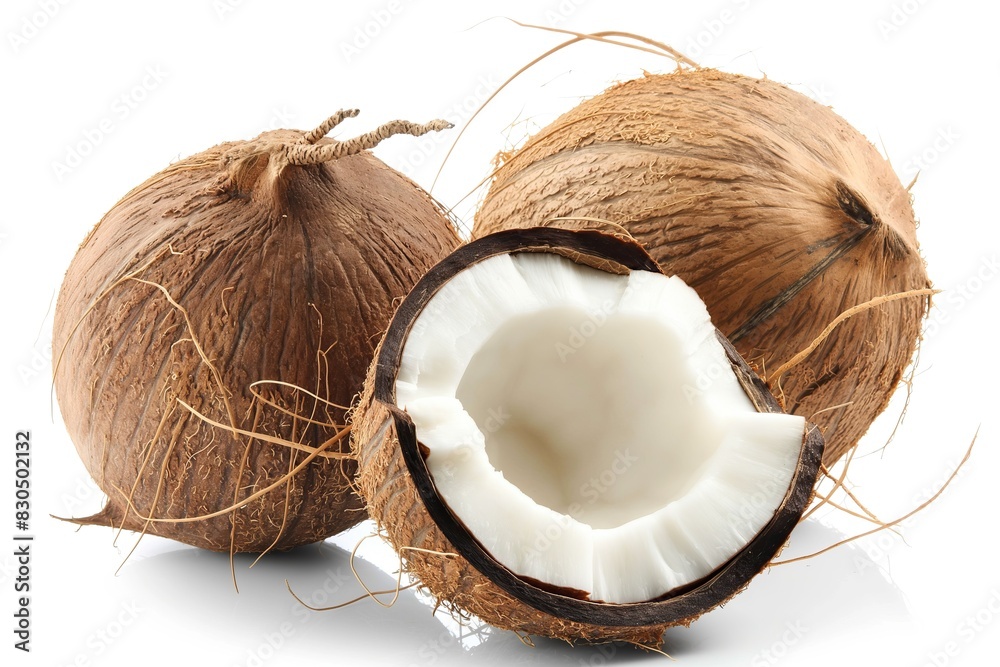 Coconut isolated on the white background
