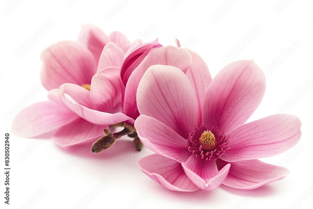Magnolia flower isolated on white background