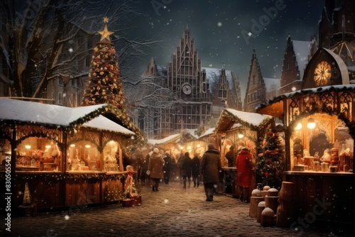 Christmas market city spirituality architecture. © Rawpixel.com