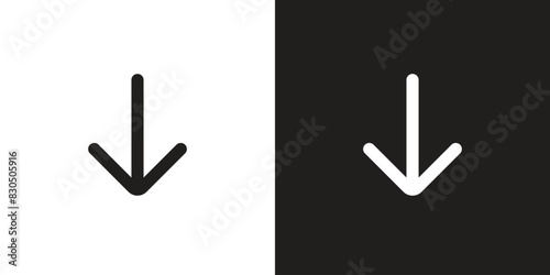 black and white download icon symbol vector