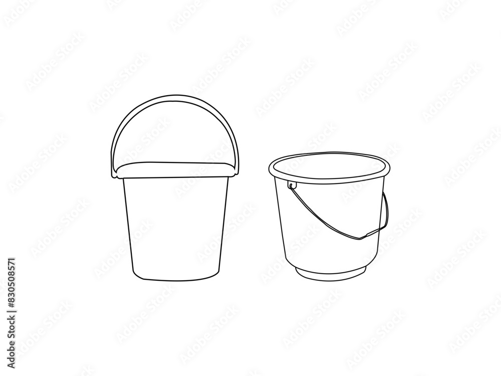 Bucket outline icon. plastic bucket line art-style sign for mobile concept and web design. good use for symbols, logos, mascots, icons, signs, web, or any design you want. Bucket outline icon. plastic bucket line art-style sign for mobile concept and web design. good use for symbols, logos, mascots, icons, signs, web, or any design you want.