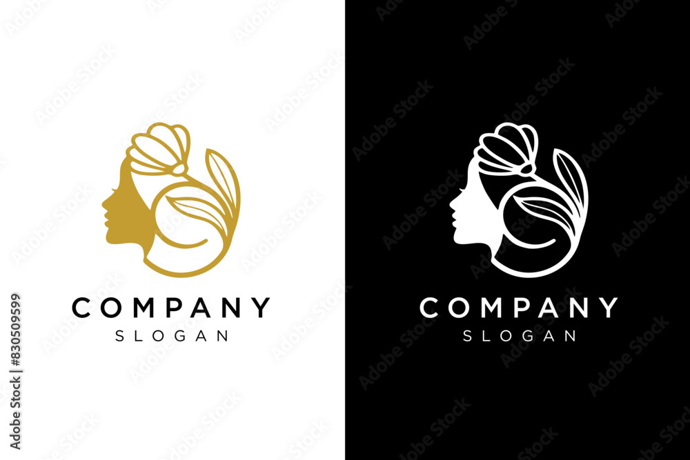 beauty and flower logo beauty and flower logo