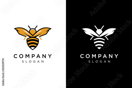 modern simple bee logo