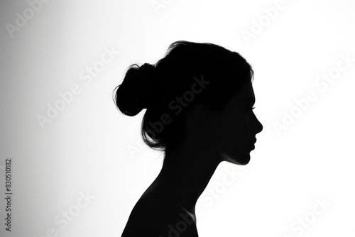 Silhouette silhouette adult face. photo