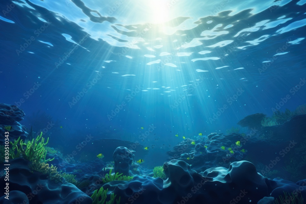 Fototapeta premium Sea underwater outdoors nature.