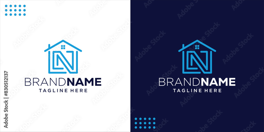 LN Home Real Estate logo concept, Design Inspiration, Illustration, Vector LN Home Real Estate logo concept, Design Inspiration, Illustration, Vector