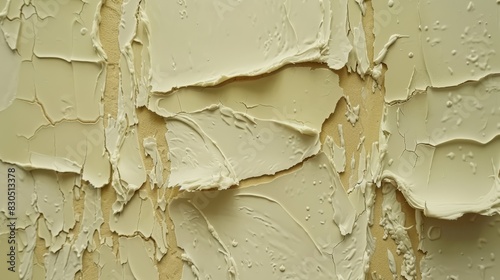  A close-up of a wall with paint chipping from it photo