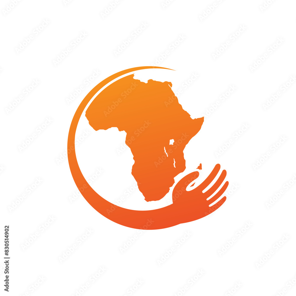 Obraz premium Africa Care creative logo vector template