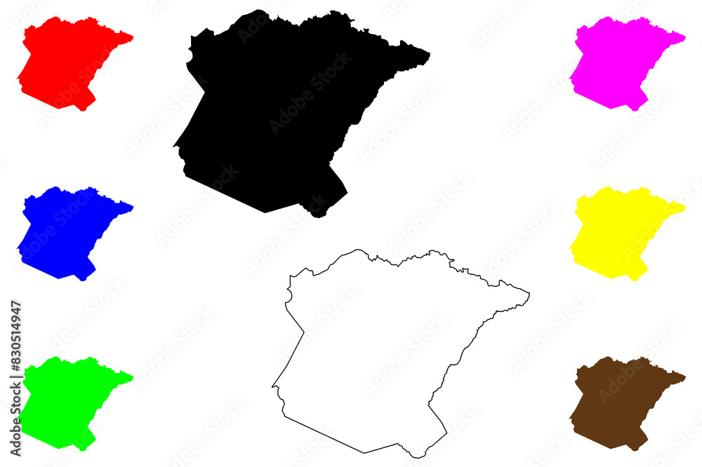 Naklejka premium Oglethorpe County, Georgia (U.S. county, United States of America,USA, U.S., US) map vector illustration, scribble sketch Oglethorpe map