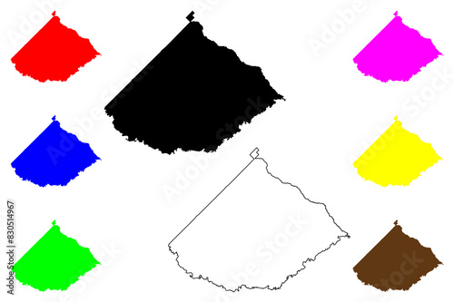 Telfair County, Georgia (U.S. county, United States of America, USA, U.S., US) map vector illustration, scribble sketch Telfair map photo