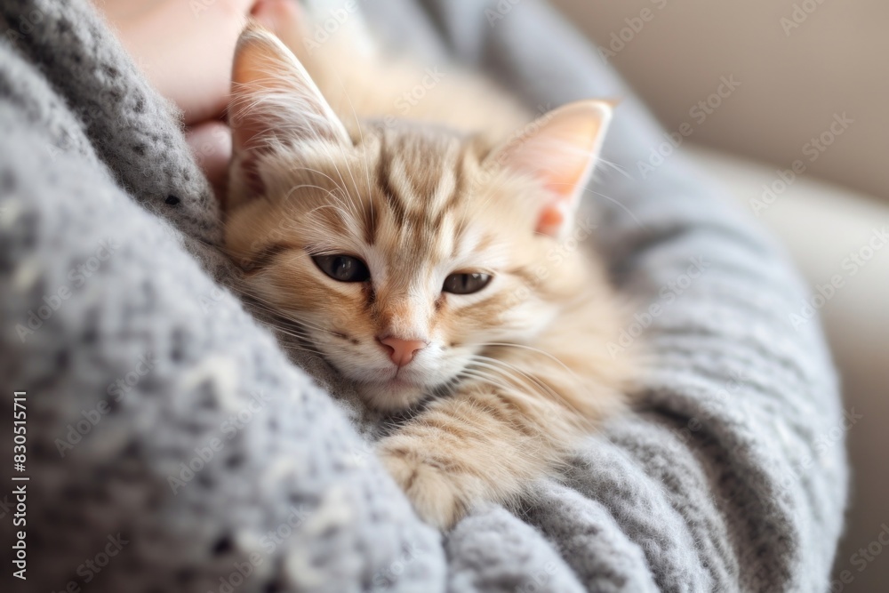 Kitten blanket mammal animal.