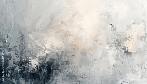 Textured Abstract Art with Gray and White Tones