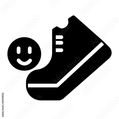 happy spor glyph icon 