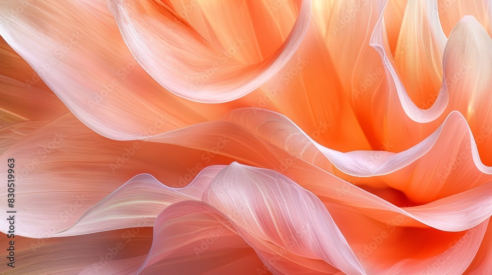 Obraz premium the petals are blurred, with oranges in the center