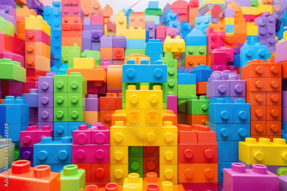 Naklejka premium Backgrounds block toy variation.