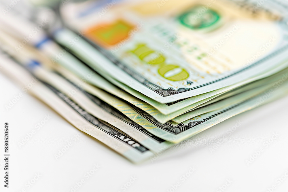 A high-resolution photograph of a stack of hundred-dollar bills A high-resolution photograph of a stack of hundred-dollar bills