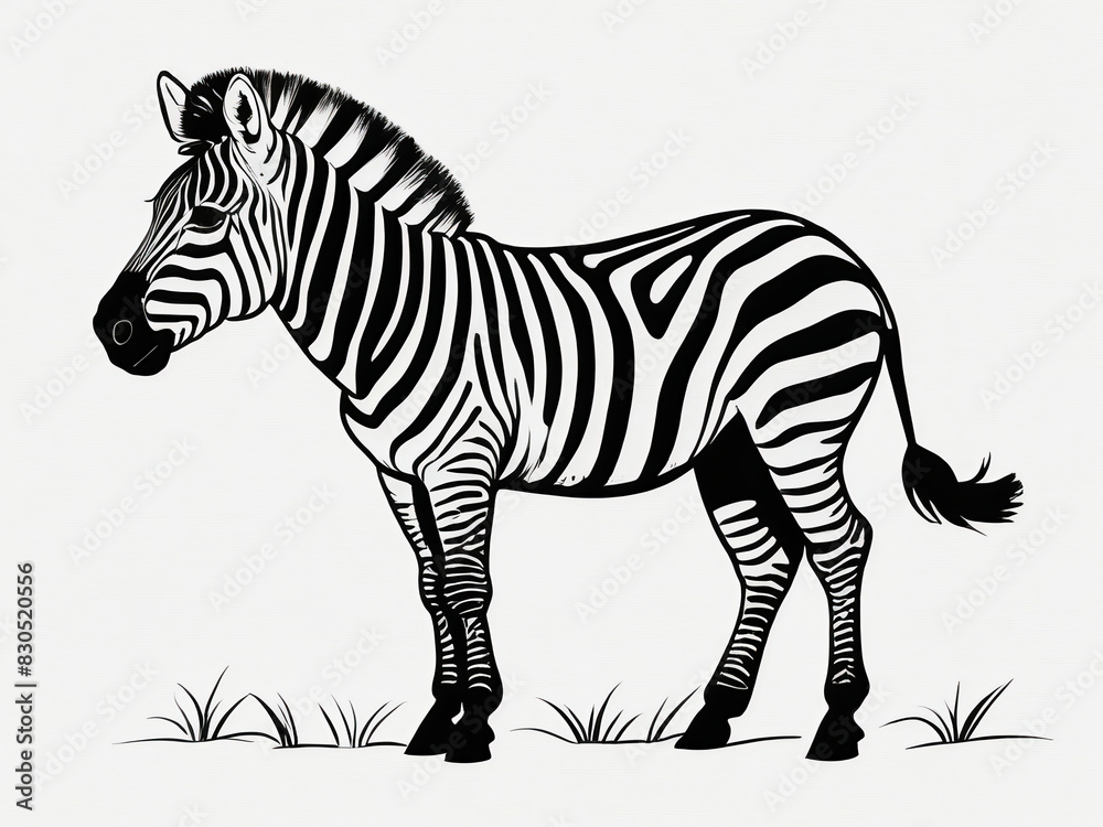Fototapeta premium zebra 2, wildlife, zoo, safari, stripes, animal print, black and white