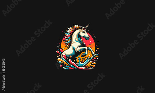 horse running vector illustration artwork design