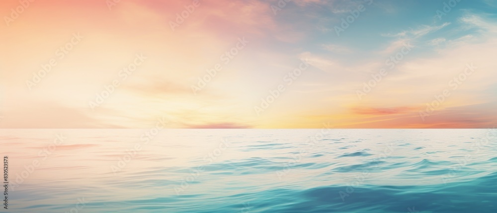 Peaceful seascape with soft pastel sky and calm waves. Peaceful seascape with soft pastel sky and calm waves.