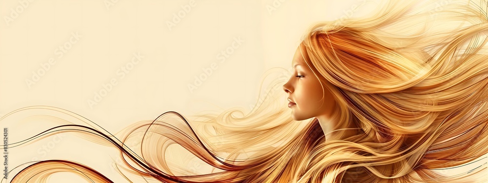 banner background with beautiful woman's face from the side banner background with beautiful woman's face from the side