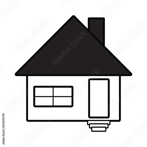 Real Estate Linear vector illustration. House Outline Icon. Home concept. © Baurzhan I