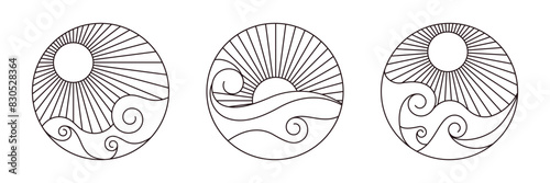 ocean circle emblem collection