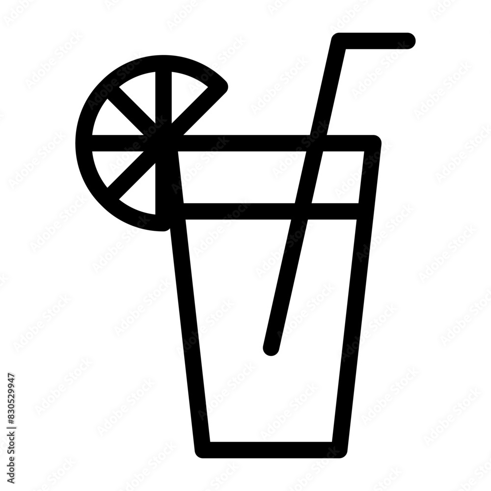 lemonade icon in line style. Vector illustration lemonade icon in line style. Vector illustration